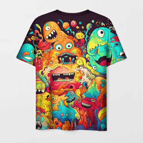 Мужская футболка 3D Зубастые галлюцинации, цвет 3D печать - фото 2