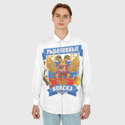 Мужская рубашка oversize 3D Рыболовные войска - патриот - фото 2