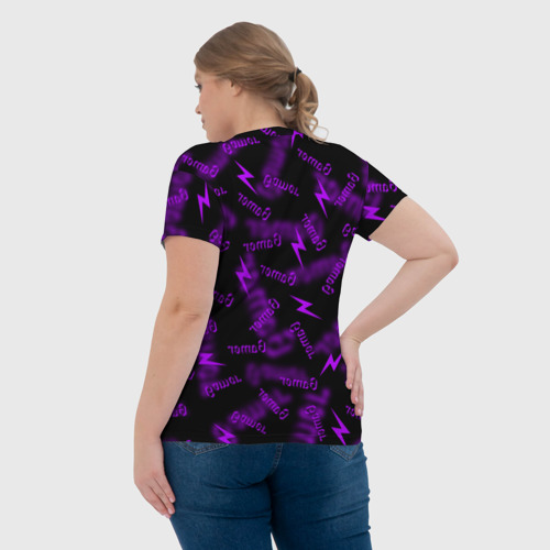 Женская футболка 3D Геймер - паттерн, цвет 3D печать - фото 7