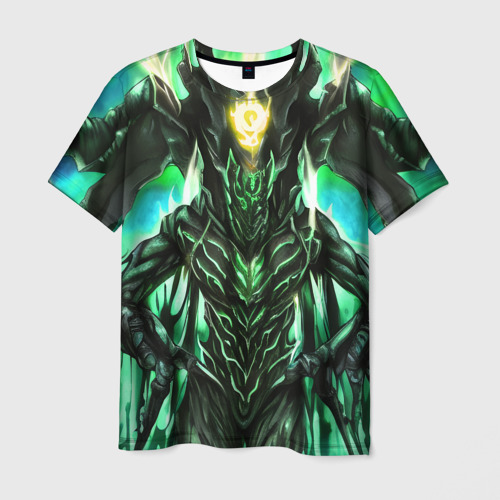 Мужская футболка 3D с принтом Зелёный демон, вид спереди #2