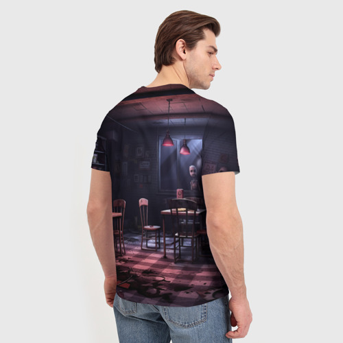 Мужская футболка 3D с принтом Five   Nights at Freddys  Bonnie, вид сзади #2