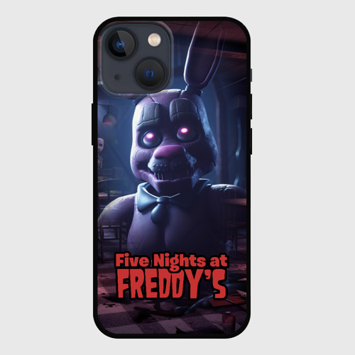Чехол для iPhone 13 mini с принтом Five   Nights at Freddys  Bonnie, вид спереди #2