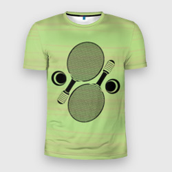 Мужская футболка 3D Slim Настольный теннис или пинг понг