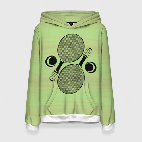 Женская толстовка 3D Настольный теннис или пинг понг, цвет 3D печать