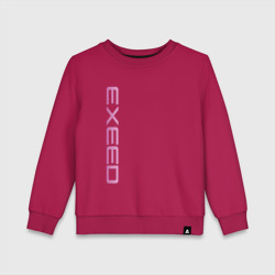 Детский свитшот хлопок Exeed Pink logo