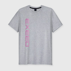 Мужская футболка хлопок Slim Exeed Pink logo