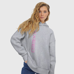 Женское худи Oversize хлопок Exeed Pink logo - фото 2