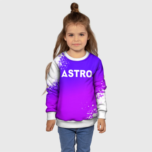 Детский свитшот 3D Astro neon background, цвет 3D печать - фото 7
