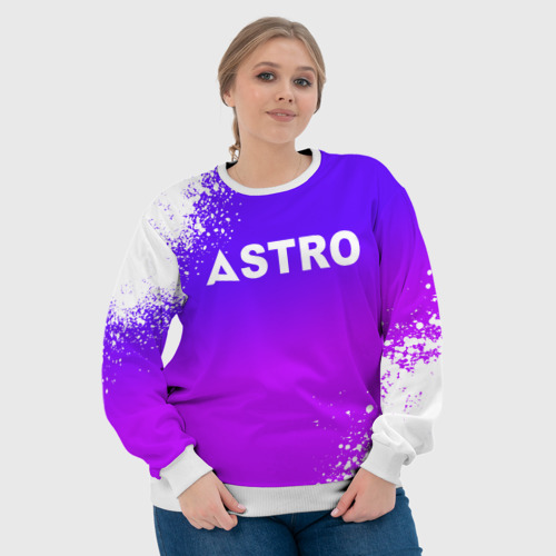 Женский свитшот 3D Astro neon background, цвет 3D печать - фото 6