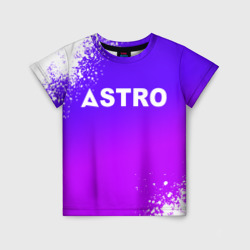 Детская футболка 3D Astro neon background