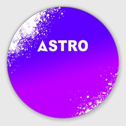 Круглый коврик для мышки Astro neon background