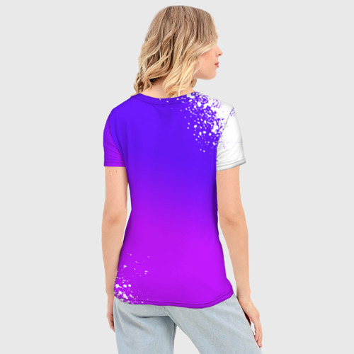 Женская футболка 3D Slim Astro neon background, цвет 3D печать - фото 4