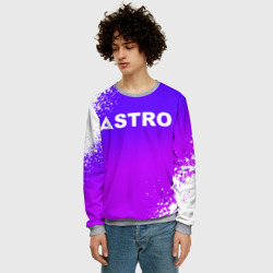 Мужской свитшот 3D Astro neon background - фото 2