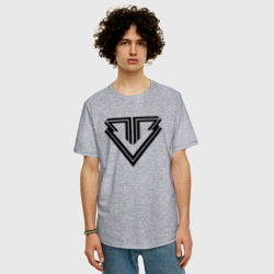 Мужская футболка хлопок Oversize Big bang black emblem - фото 2