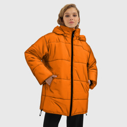 Женская зимняя куртка Oversize Сочный апельсиновый - фото 2
