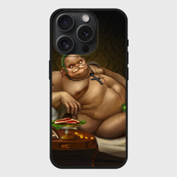 Чехол силиконовый для Apple iPhone 15 Pro матовый Пудж позирует - мем Дота 2
