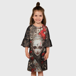Детское платье 3D Эльфийка в цветах - фото 2