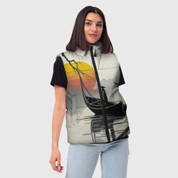 Женский жилет утепленный 3D Красота Японии - фото 2