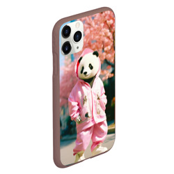 Чехол для iPhone 11 Pro матовый Милая панда в пуховике - фото 2