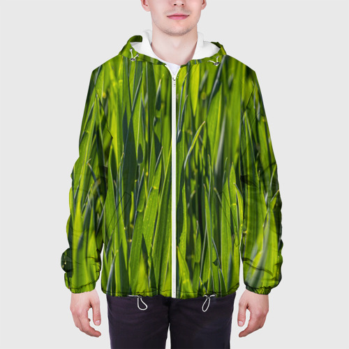 Мужская куртка 3D Ландшафт зелень, цвет 3D печать - фото 4