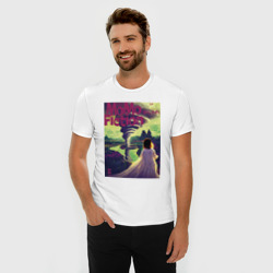 Мужская футболка хлопок Slim Momo - Девушка-Ураган - фото 2
