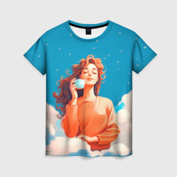 Женская футболка 3D Наслаждение небо