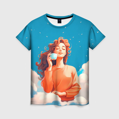 Женская футболка 3D Наслаждение небо, цвет 3D печать