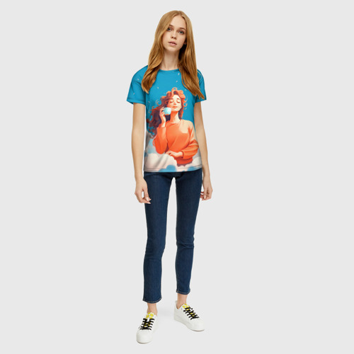 Женская футболка 3D Наслаждение небо, цвет 3D печать - фото 5