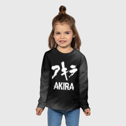 Детский лонгслив 3D Akira glitch на темном фоне - фото 2