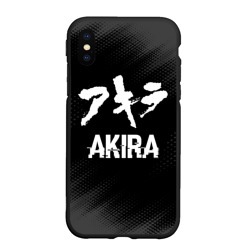 Чехол для iPhone XS Max матовый Akira glitch на темном фоне