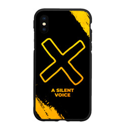 Чехол для iPhone XS Max матовый A Silent Voice - gold gradient