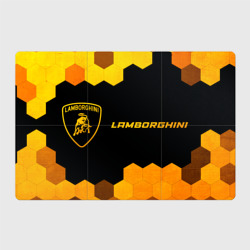 Магнитный плакат 3Х2 Lamborghini - gold gradient: надпись и символ