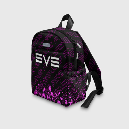 Детский рюкзак 3D с принтом EVE pro gaming: символ сверху, вид сбоку #3