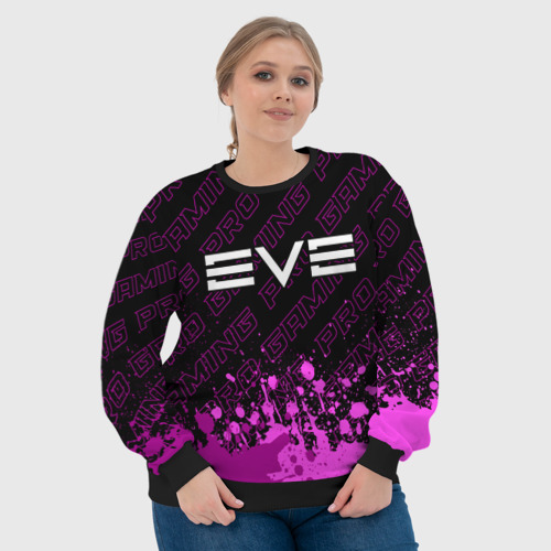 Женский свитшот 3D с принтом EVE pro gaming: символ сверху, фото #4