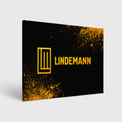 Холст прямоугольный Lindemann - gold gradient: надпись и символ