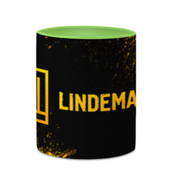Кружка с полной запечаткой Lindemann - gold gradient: надпись и символ - фото 2