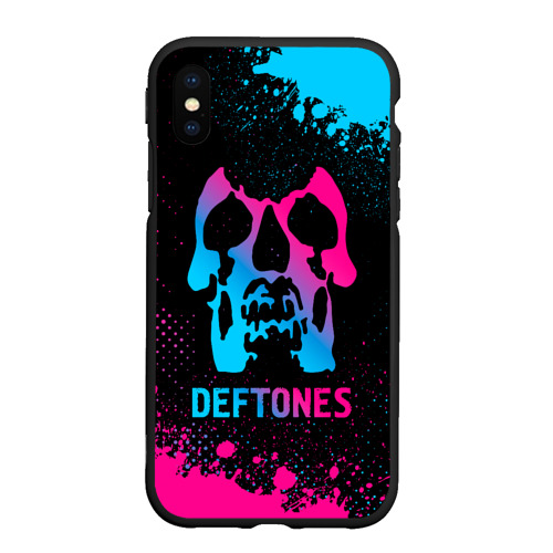 Чехол для iPhone XS Max матовый Deftones - neon gradient