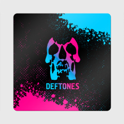 Магнит виниловый Квадрат Deftones - neon gradient