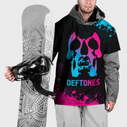 Накидка на куртку 3D Deftones - neon gradient