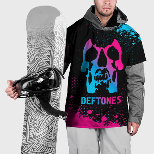 Накидка на куртку 3D Deftones - neon gradient, цвет 3D печать