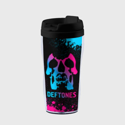 Термокружка-непроливайка Deftones - neon gradient