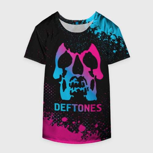 Накидка на куртку 3D Deftones - neon gradient, цвет 3D печать - фото 4