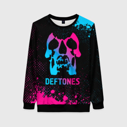 Женский свитшот 3D Deftones - neon gradient