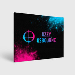 Холст прямоугольный Ozzy Osbourne - neon gradient: надпись и символ