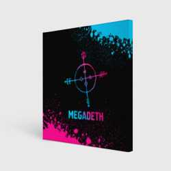 Холст квадратный Megadeth - neon gradient