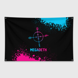 Флаг-баннер Megadeth - neon gradient