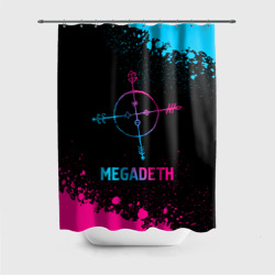 Штора 3D для ванной Megadeth - neon gradient