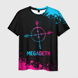 Мужская футболка 3D Megadeth - neon gradient