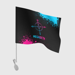 Флаг для автомобиля Megadeth - neon gradient