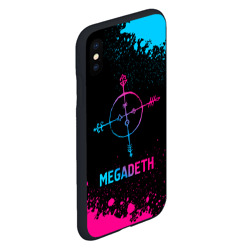 Чехол для iPhone XS Max матовый Megadeth - neon gradient - фото 2